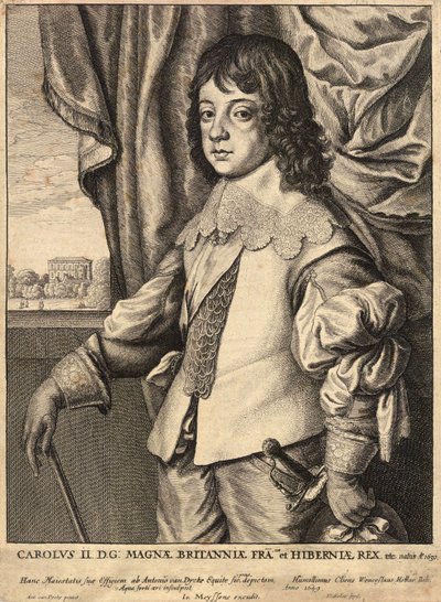 Charles II. State 4 by Wenceslaus Hollar